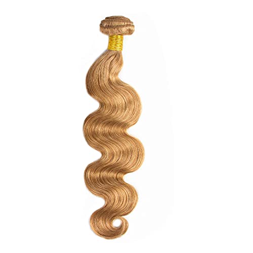 #27 Honey Blonde Body Wave Human Hair Bundle - 28 Inch, 50g
