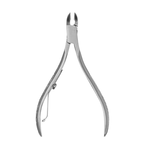 Revlon Stainless Steel Half Jaw Cuticle Nipper - Precision Hangnail Trimmer