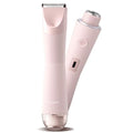 Bikini Trimmer for Women, Flyant 2 in 1 Electric Shaver for Women, Pubic Hair Trimmer Waterproof IPX7 with LED, Bikini Razor for Leg Arm Underarm Bikini Area, Teen Girl Gifts - Lavender Dream Purple