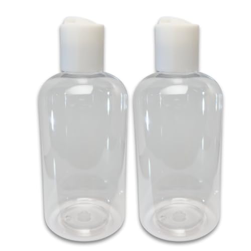 8oz Squeeze Bottles with Disc Cap (2-Pack) - Leak-Proof Travel
