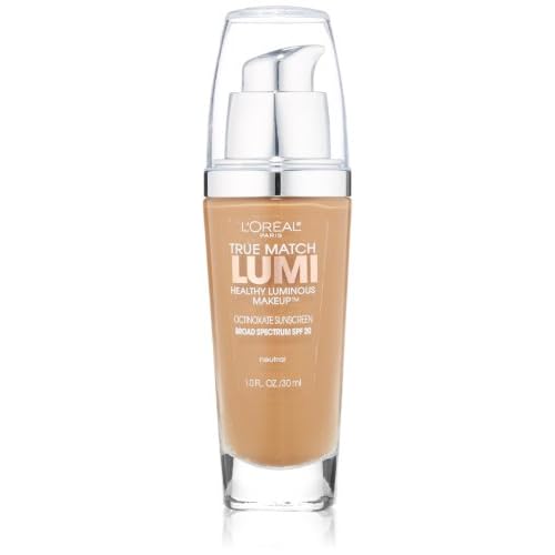 L'Oreal Paris True Match Lumi Healthy Luminous Makeup, N7-8 Classic Tan Cappucino, 1 fl; oz.