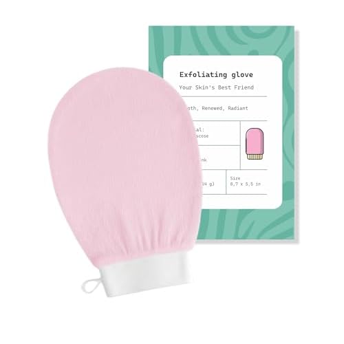 Turkish Hammam Viscose Exfoliating Bath Gloves ? Moroccan Body Scrub Mitt for Sauna Skin Massage & Detox