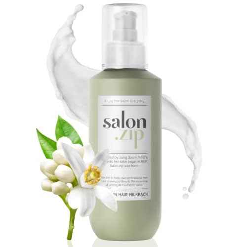 JUNG SAEM MOOL OFFICIAL Salon.ZIP Protein Hair Treatment Pack - 6.8 fl oz (200 ml) | Korean Beauty | Hair Essence Cream for Damaged Hair