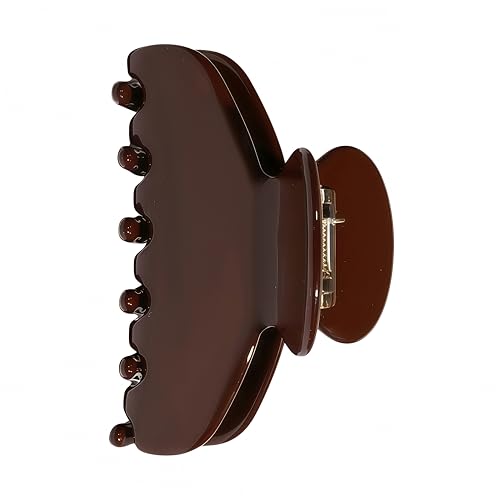 OideGuiing 3-Inch Coffee Claw Hair Clips for Fine & Thick Hair