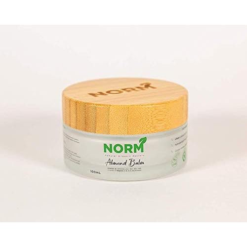Almond Hand & Body Balm With 100% Natural Ingredients, Eco-Friendly Recyclable Glass Container With Bamboo Lid, Cruelty-Free - 30ml