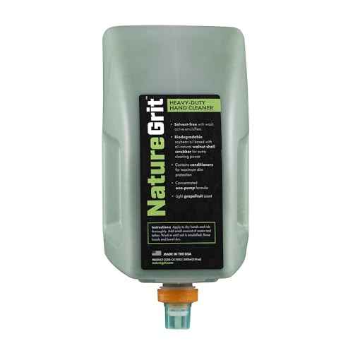 NatureGrit ? Heavy Duty Industrial Hand Soap Cleaner Refill ? Walnut Shell Conditioners for Skin Protection for Auto Mechanics, Manufacturing, and Anyone with Working Hands - 3-liter (Single Refill)