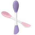 Silicone Pore Cleansing Brush Kit with Mask Spatula & Massage Tool - Dual-Ended Face Care