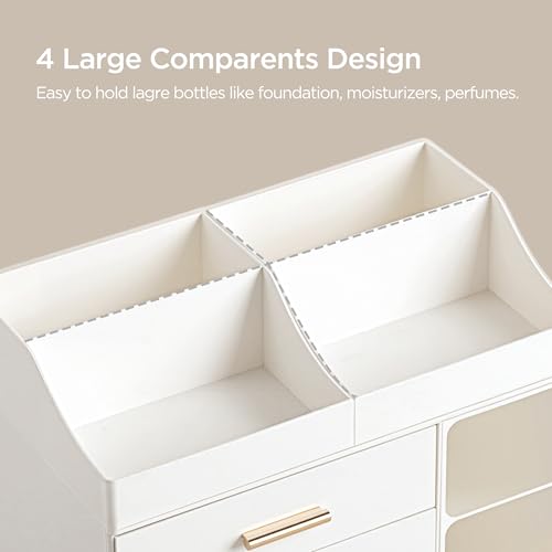 HBlife Makeup Organizer with Brush Holder & 3 Drawers