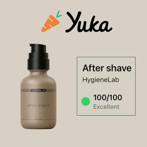 HygieneLab After Shave, Yuka Rated 100/100 ? Unscented, Non-Toxic Aloe Vera & Vitamin E Formula for Sensitive Skin, Helps Soothe Razor Burn, Lightweight Moisturizer (3.38 oz)