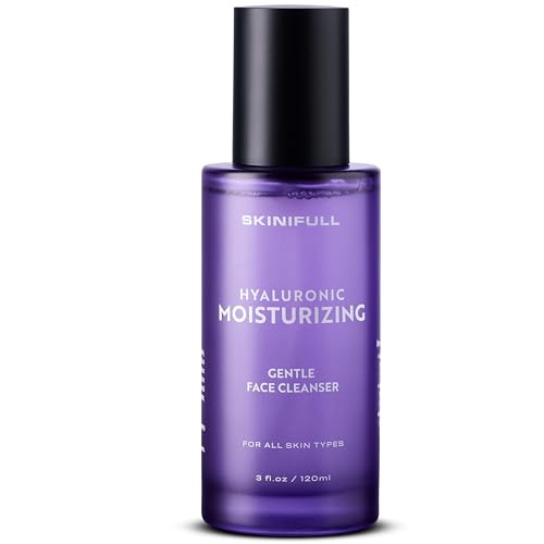 Gentle Hydrating Face Cleanser | For Oily to Sensitive Skin | Non-Comedogenic | with Sodium Hyaluronate & Betaine | Glass Bottle, Travel size | Lightly Foaming