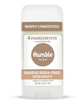 Humble Aluminum-Free Deodorant Unscented – Baking Soda-Free, 2.5 oz