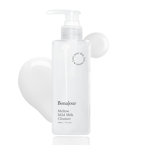 BONAJOUR] Mellow Mild Moisture Milk Cleanser - Vegan beauty Natural Face Wash For sensitive skin for Daily Face Washing 6.7 Fl. Oz