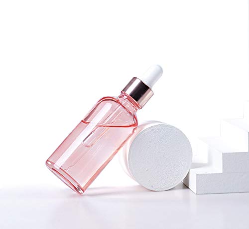 Pink Glass Dropper Bottles 1.7 oz Essential Oil Vials