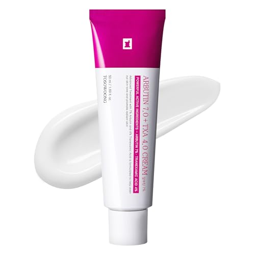 TOSOWOONG K-Beauty Tone-Refining Duo: Arbutin 7 Tranexamic Acid 4 Cream and Pink Peptide 12 PDRN Serum | Trending Ingredients for Uneven Skin Tone & Texture | Tone-Refining and Firming Moisturizer Set