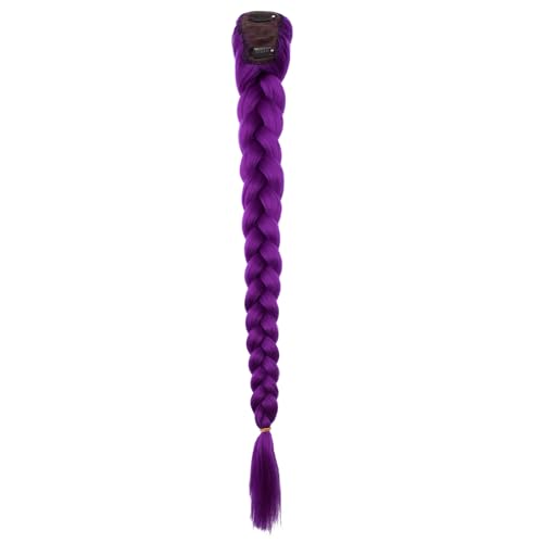 Purple Braid Hair Extensions 26 Inch Ponytail