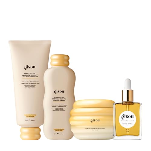 Gisou Honey Gloss Ceramide 4-Step Hair Therapy Routine