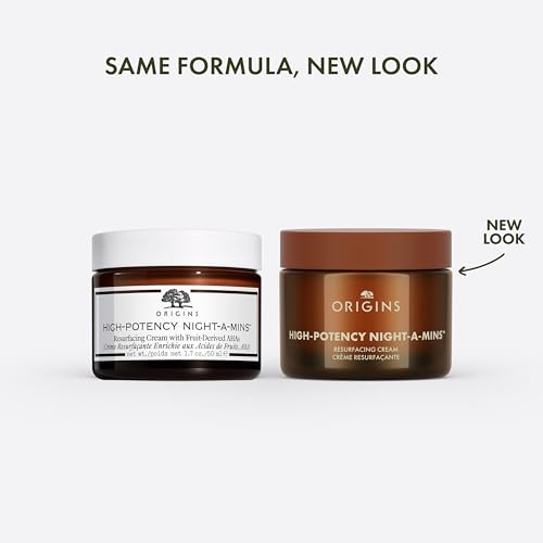 Origins High-Potency Night-A-Mins Resurfacing Face Moisturizer with Jojoba | Night Cream, 1.7 Fl Oz