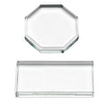 2Pcs Crystal Glass Eyelash Extension Glue Pallet Tray Holder
