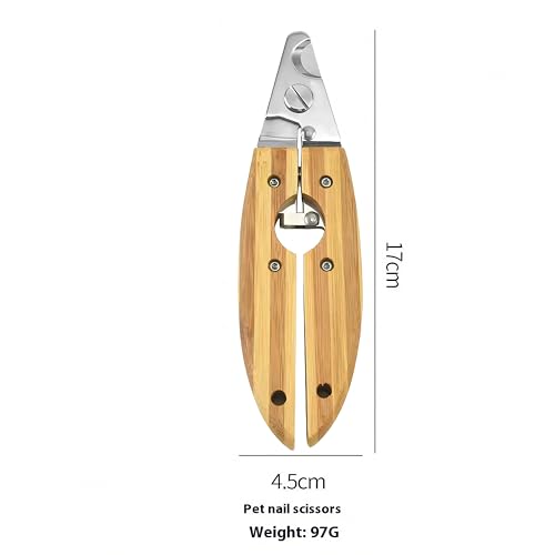 CooCoo Baby Nail Clippers for Dogs and Cats - Pet Grooming Tool with ABS Handle and Stainless Steel Blade, Eco-Friendly Bamboo Look, Safe Grip, Cat Collar, Dog Nail Trimmers, Dog Shoes