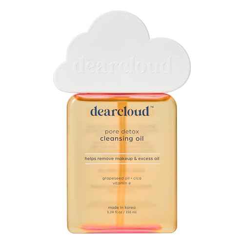 dearcloud Pore Detox Cleansing Oil ? Korean Cleansing Oil Makeup Remover for Face with Cica and Vitamin E (5 fl oz)