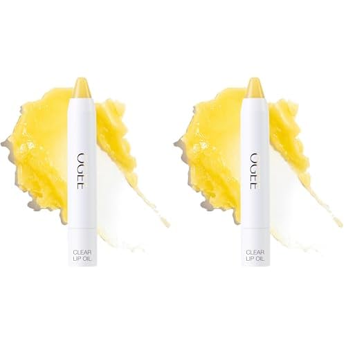Ogee Sculpted Lip Oil - Lip Stain Made with 100% Organic Coconut Oil, Jojoba Oil, and Vitamin E - Best as Lip Balm or Overnight Lip Treatment - CLEAR (Pack of 2)