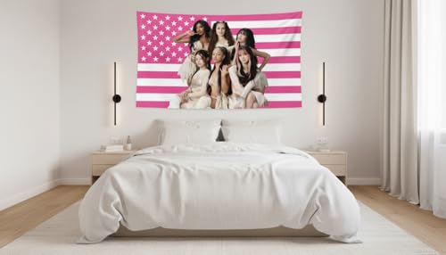Pink American Flag Tapestry 3x5 FT with Brass Grommets