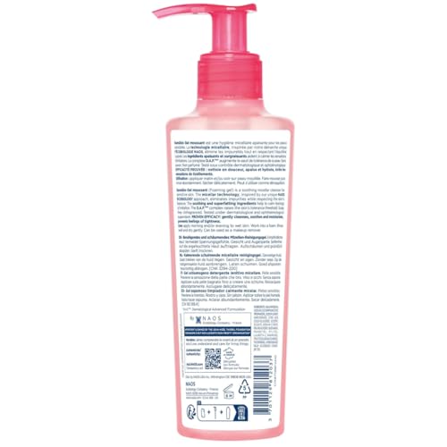 Bioderma Sensibio Foaming Gel Cleansing & Makeup Remover for Sensitive Skin Unscented 6.67 Fl Oz