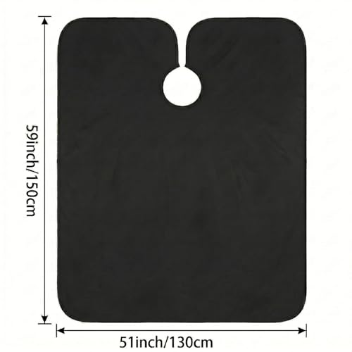 Waterproof Barber Cape 51x59 Inch Anti-Static Salon Cape with Adjustable Snap Closure - Variation 1