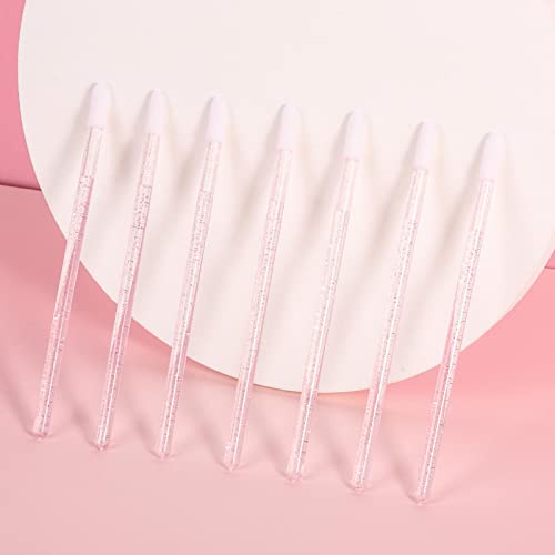 100 Pcs Disposable Lip Brushes with Container