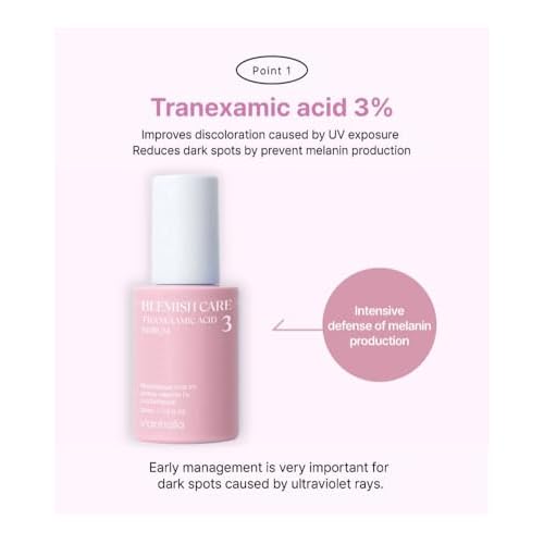 V'anhalla Blemish Care Tranexamic Acid 3 Serum 1.01 fl.oz. | Vegan, Dark Spot Corrector, Pore Care, Lightweight Daily Serum