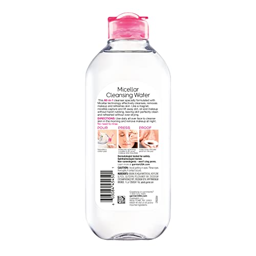 Unscented Garnier Micellar Water Hydrating Facial Cleanser & Makeup Remover - 13.5 Fl Oz