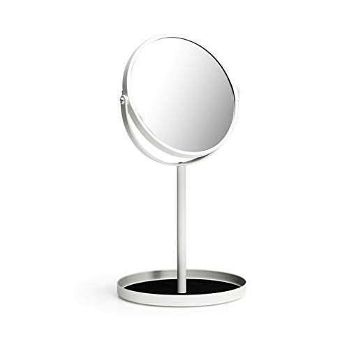 Ettori Shower Mirror Fogless for Shaving and Makeup Mirror-1x and 5X Magnification