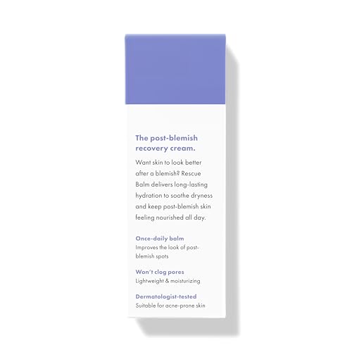 Hero Cosmetics Rescue Balm (New Formula)-The Post-Blemish Cream to Boost Hydration and Improve the Look of Post-Blemish Marks. Derm-Tested. New Formula. Won¡¯t Clog Pores. 15mL