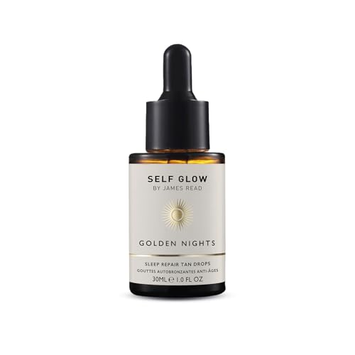 Self Glow by James Read - Golden Nights Sleep Repair Tan Drops | Hydrate, Rejuvenate, Moisturize with Hyaluronic Acid | Overnight, Buildable, Natural (30 mL | 1 fl oz)
