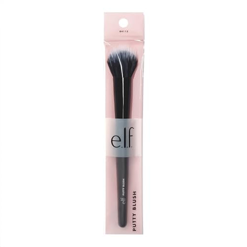 e.l.f. Putty Blush Brush, Makeup Brush For Putty & Cream Formulas, Easily Applies Blush & Bronzer For An Airbrushed Look, Vegan & Cruelty-Free