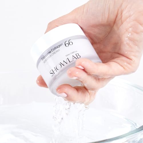 SHOWLAB Exosome Collagen 66 Booster Cream - Korean Face Moisturizer with 66% Collagen Extract, 9 Peptides Complex, Niacinamide, Adenosine - Anti-Aging Firming Cream for All Skin Types, 1.7 oz