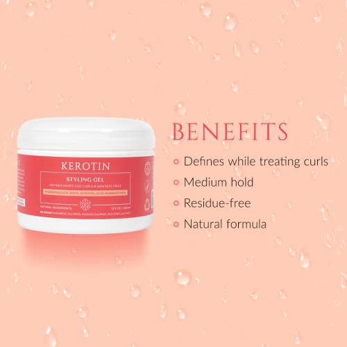 K Kerotin Curly Hair Defining Gel for Frizz Control & Shine