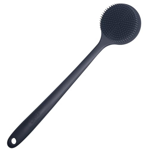 Back Scrubber Brush - Soft Silicone Bath Body Scrubber with Long Handle