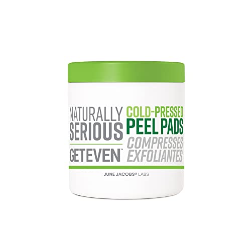 Naturally Serious | Get Even Cold-Pressed Peel Pads, Exfoliating Pads For Uneven Texture, Peel Pads For Sensitive Skin, Vegan Skincare, Cruelty-Free Skincare