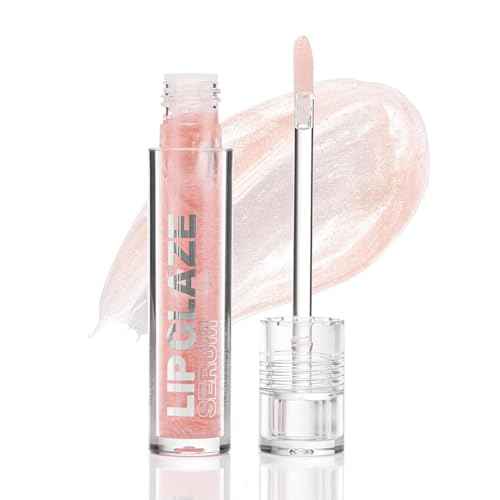 Palladio Lip Glaze Serum, Hydrating Lip Gloss with Peptides & Hyaluronic Acid for Plump, Smooth, and Nourished Lips ? Vegan, High-Shine, Non-Sticky Finish (Rose Sorbet)