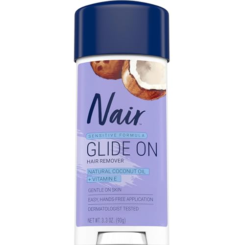 Nair Sensitive Glide On Hair Removal Cream, 3.3 oz