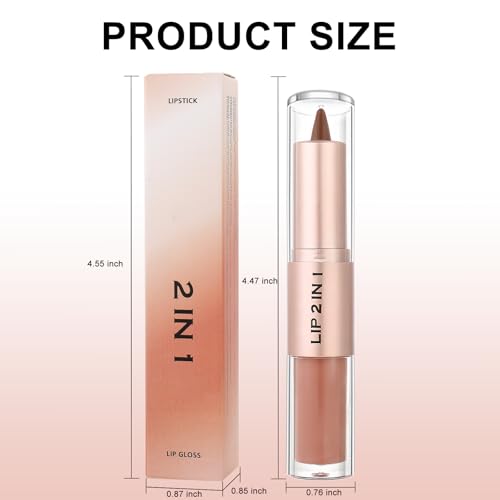 Purple & Pink Lip Liner & Gloss Set - 2-in-1 Combo