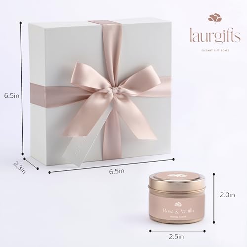 Mother¡¯s Day & Birthday Basket for Mom ? Luxury Gift Box with Candle, Ready to Gift Floral Keepsake, Thoughtful Mom Present from Daughter or Son
