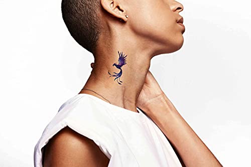 Temporary Tattoos Phoenix Purple Bird - 6 Sheets