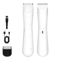 Dermave Bikini Shaver- IPX7 Waterproof & Painless Electric Razors for Beauty, Pubic Hair, Face, Legs & Underarms-Portable Cordless Bikini Trimmer for Women(White-Storage Bag)