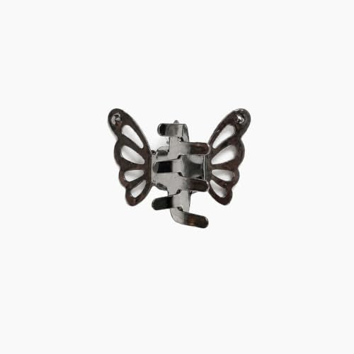 30 Pcs Mini Hollow Butterfly Hair Clips for Bangs - Gun Black
