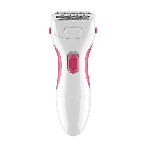 White/Pink Conair Women's Cordless Dual Foil Shaver & Trimmer - Face, Bikini, Legs
