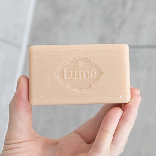 Lume Triple Milled Soap - Rich Moisture & Gentle Cleansing - Paraben Free, Phthalate Free, Skin Safe - 5 ounce (Lavender Sage)