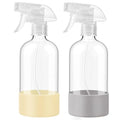 Glass Spray Bottles 16 oz, 2 Pack with Adjustable Nozzle