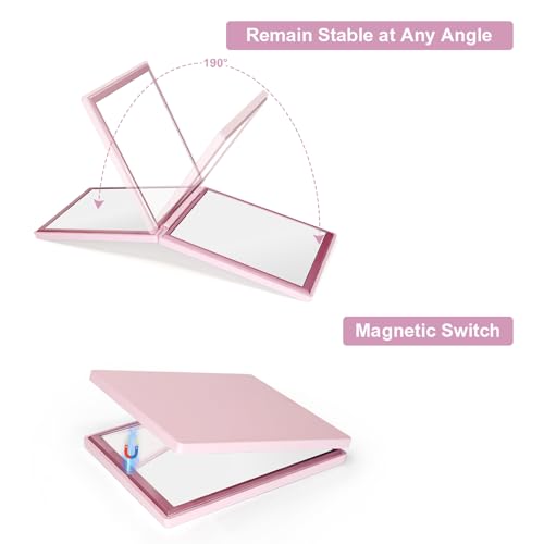 Kintion Compact Travel Mirror 1x/3x Magnification Pink
